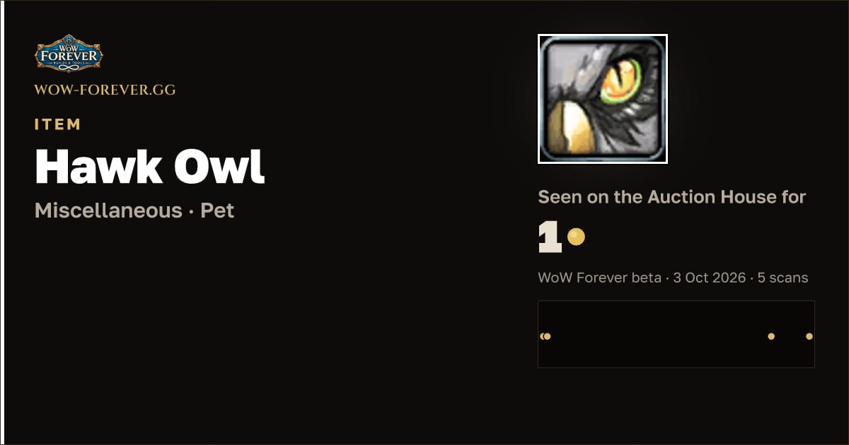 The preview card for Hawk Owl