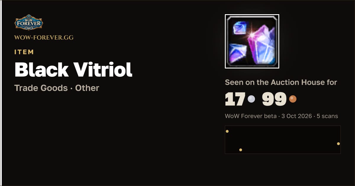 The preview card for Black Vitriol