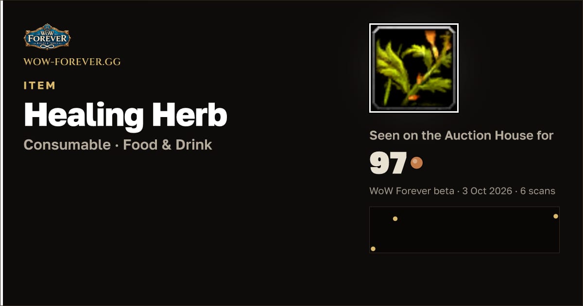 The preview card for Healing Herb