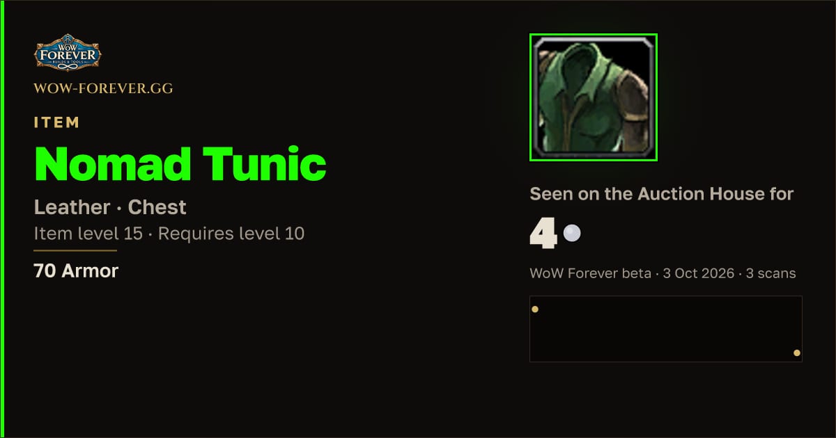 The preview card for Nomad Tunic