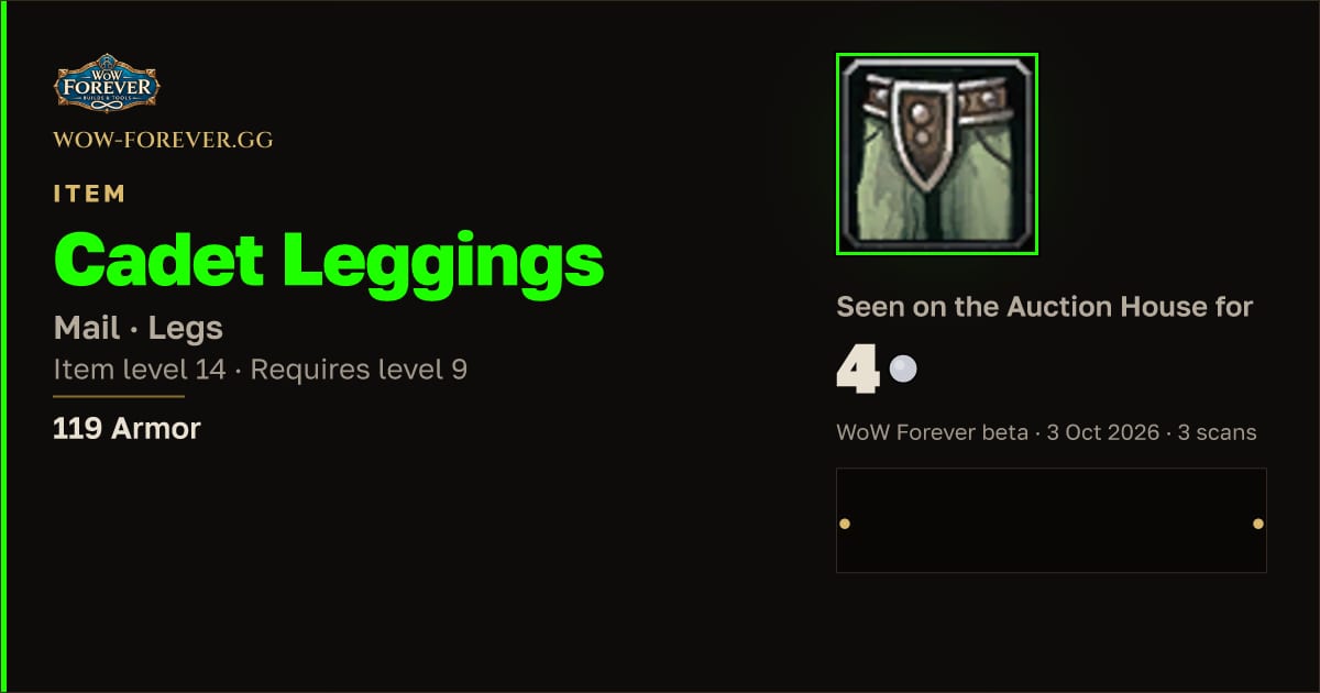 The preview card for Cadet Leggings