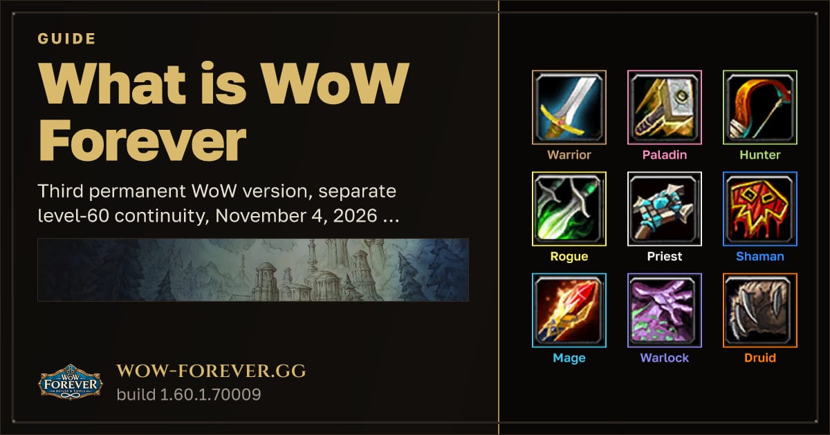 The preview card for What is WoW Forever: Overview Guide