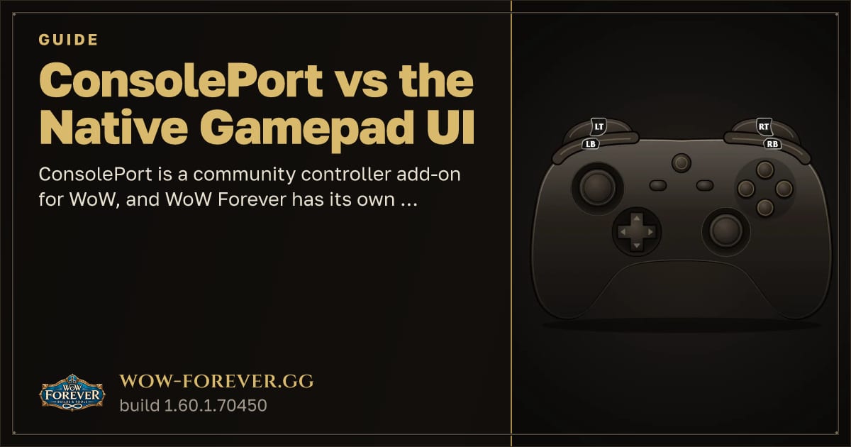 The preview card for ConsolePort in WoW Forever: Still Needed With Gamepad UI?