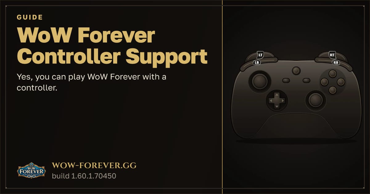The preview card for WoW Controller Support in WoW Forever: How It Works