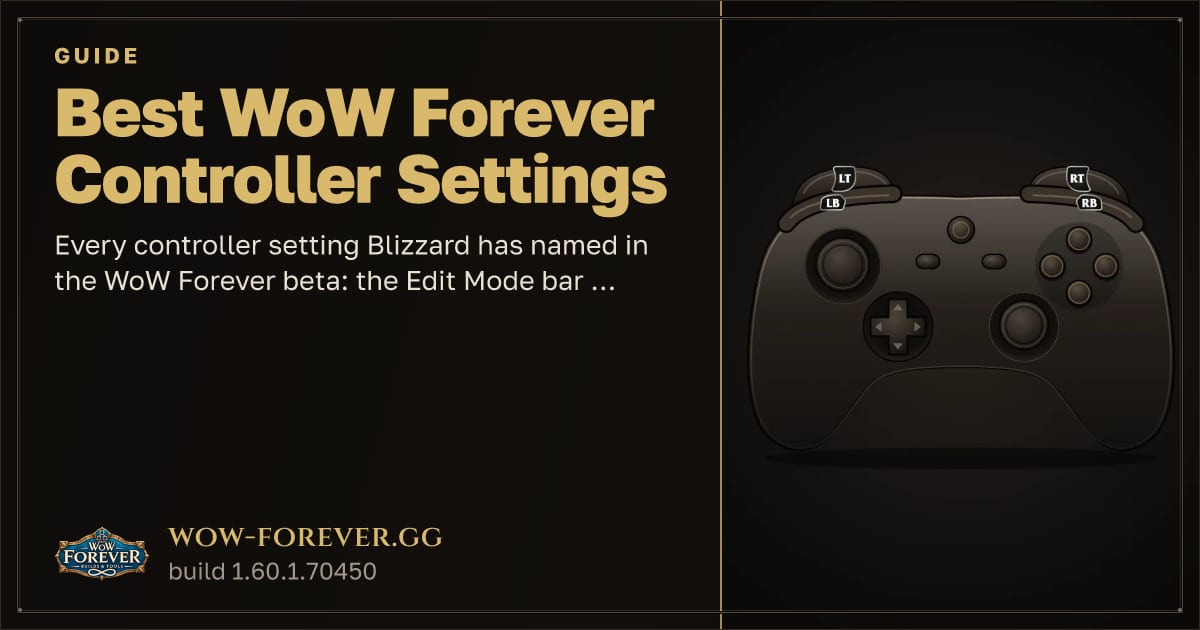 The preview card for Best WoW Forever Controller Settings: Edit Mode, Targeting