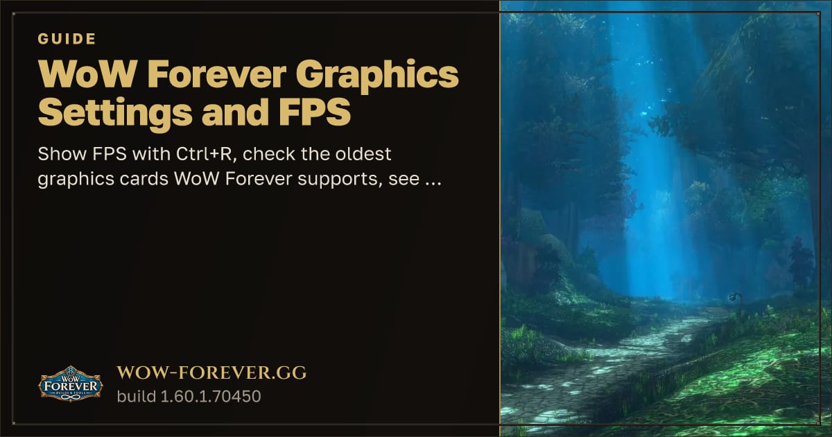 The preview card for How to Show FPS in WoW Forever: Graphics Settings
