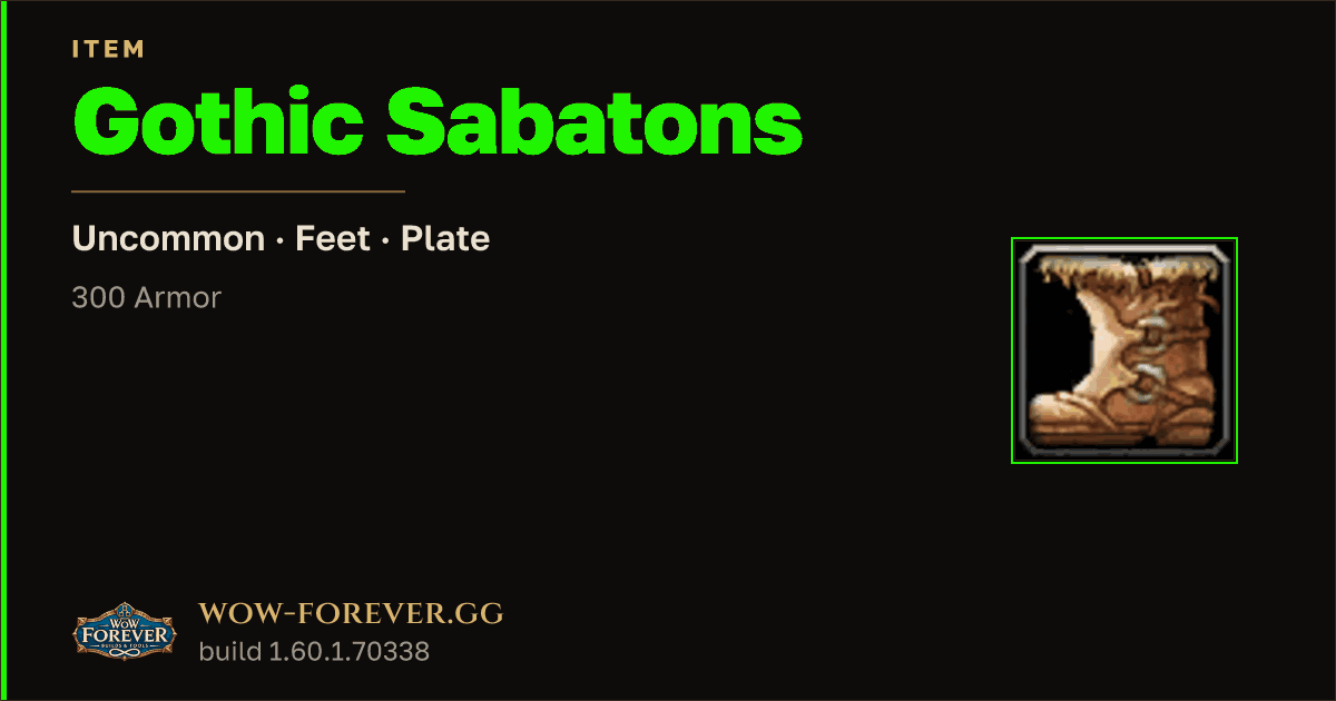 The preview card for Gothic Sabatons