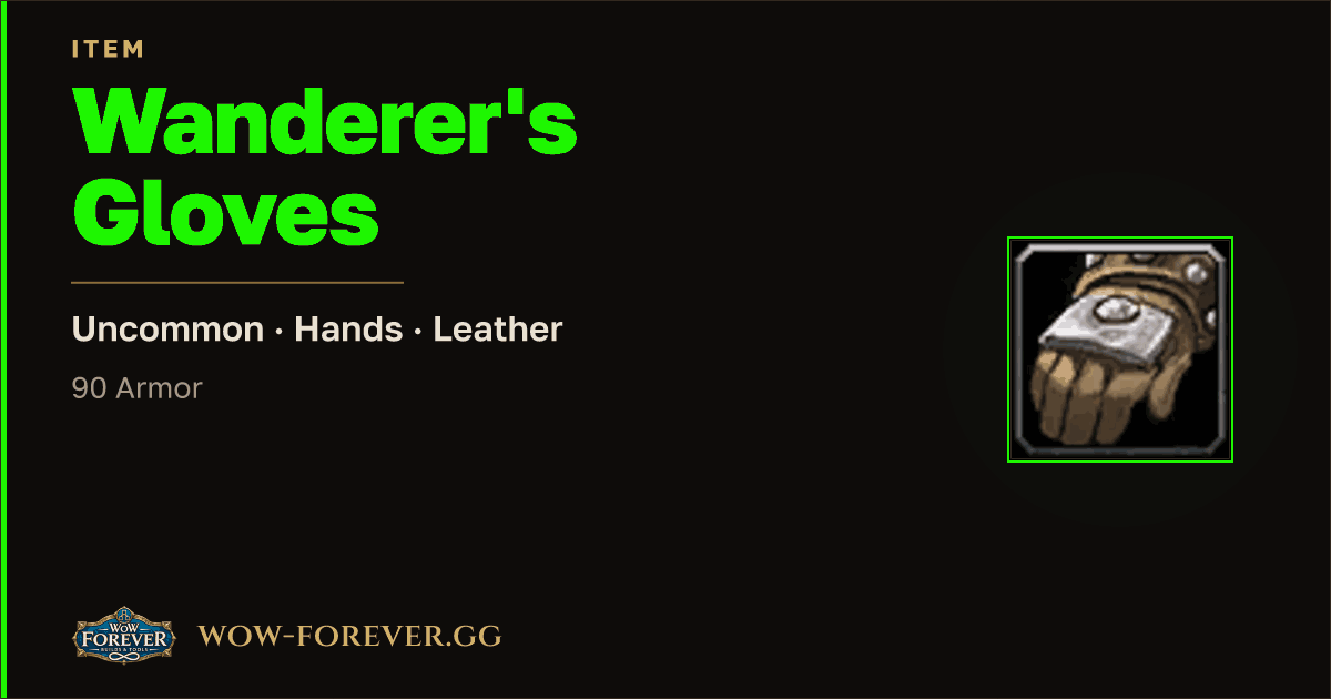 The preview card for Wanderer's Gloves