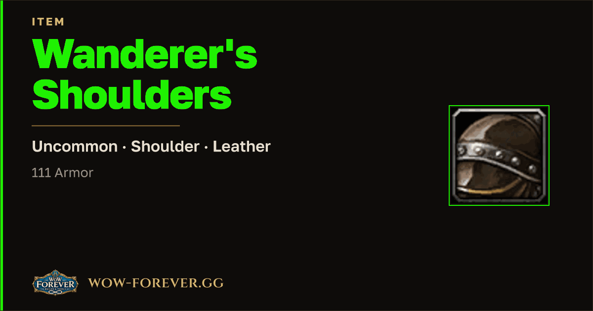 The preview card for Wanderer's Shoulders