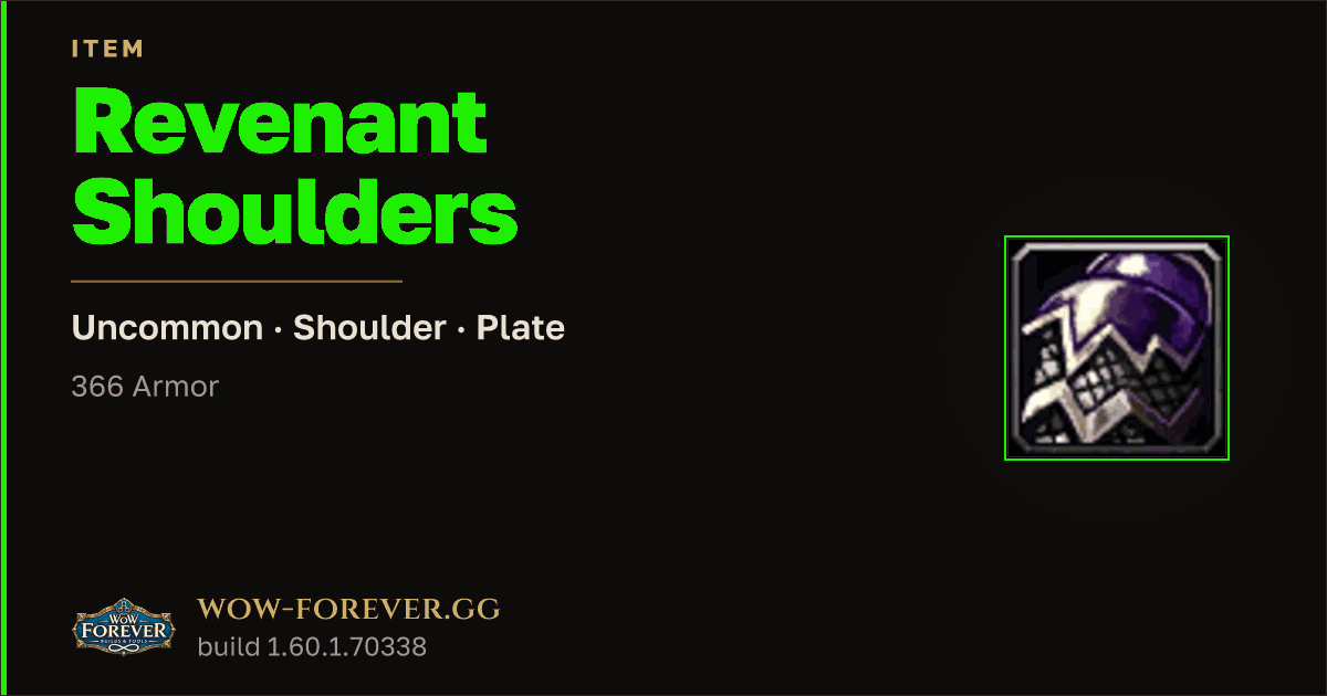 The preview card for Revenant Shoulders