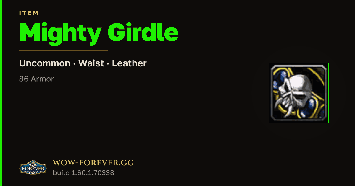 The preview card for Mighty Girdle