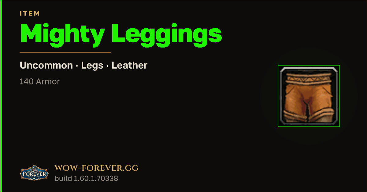 The preview card for Mighty Leggings
