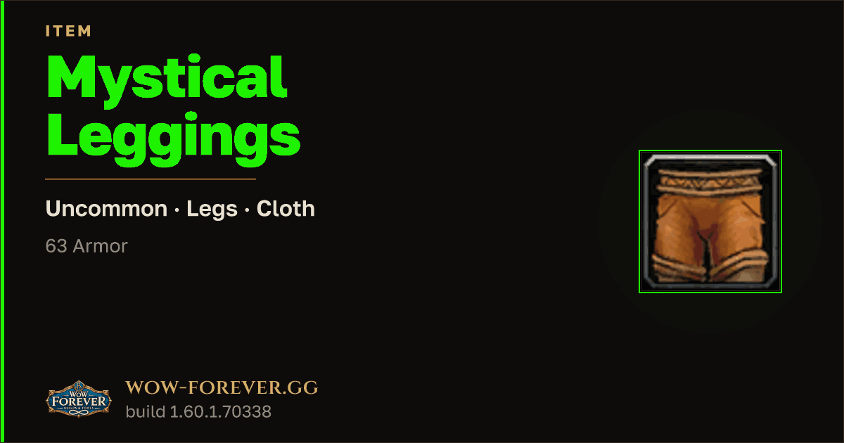 The preview card for Mystical Leggings