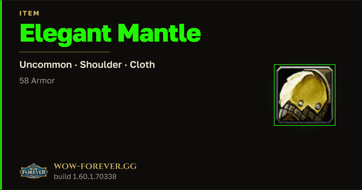 The preview card for Elegant Mantle
