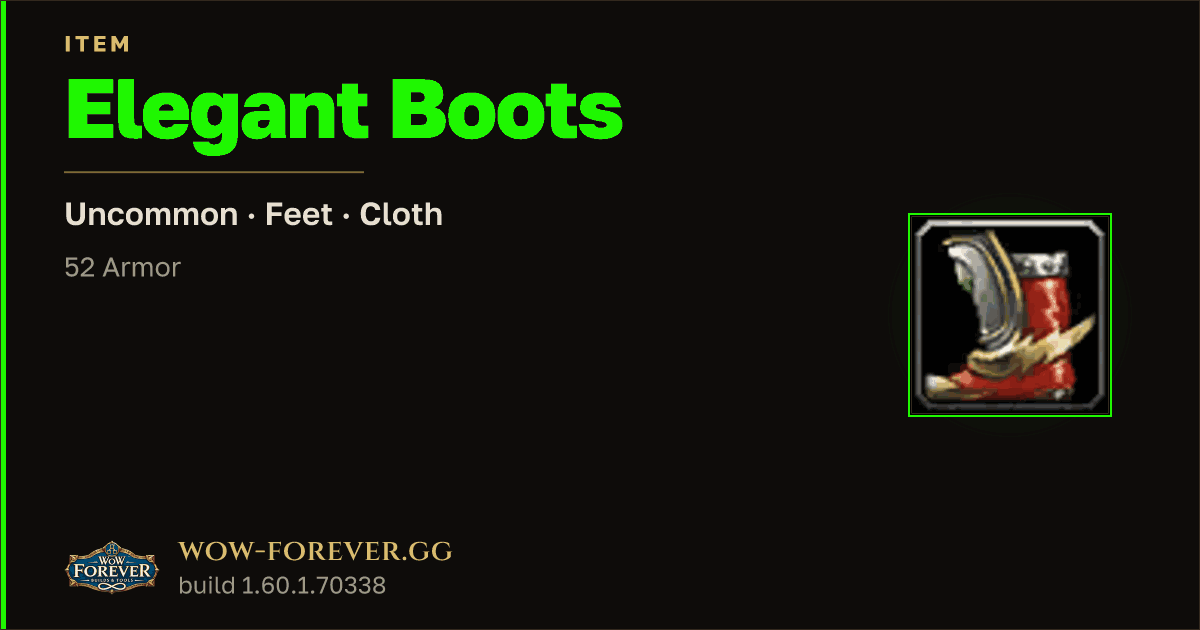 The preview card for Elegant Boots