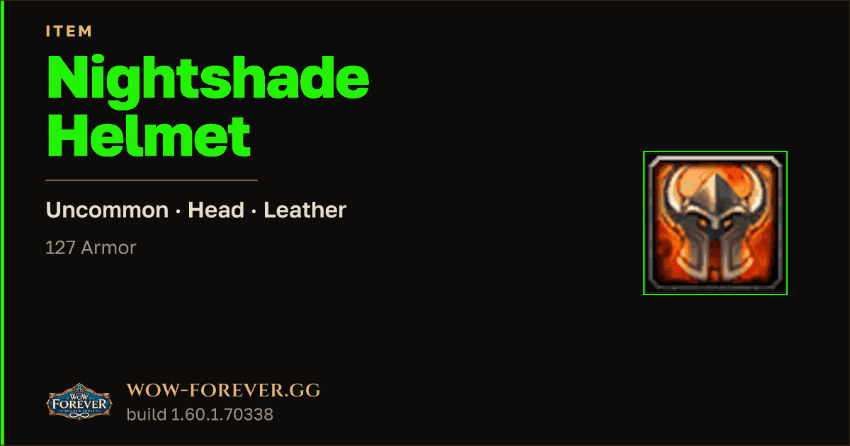 The preview card for Nightshade Helmet
