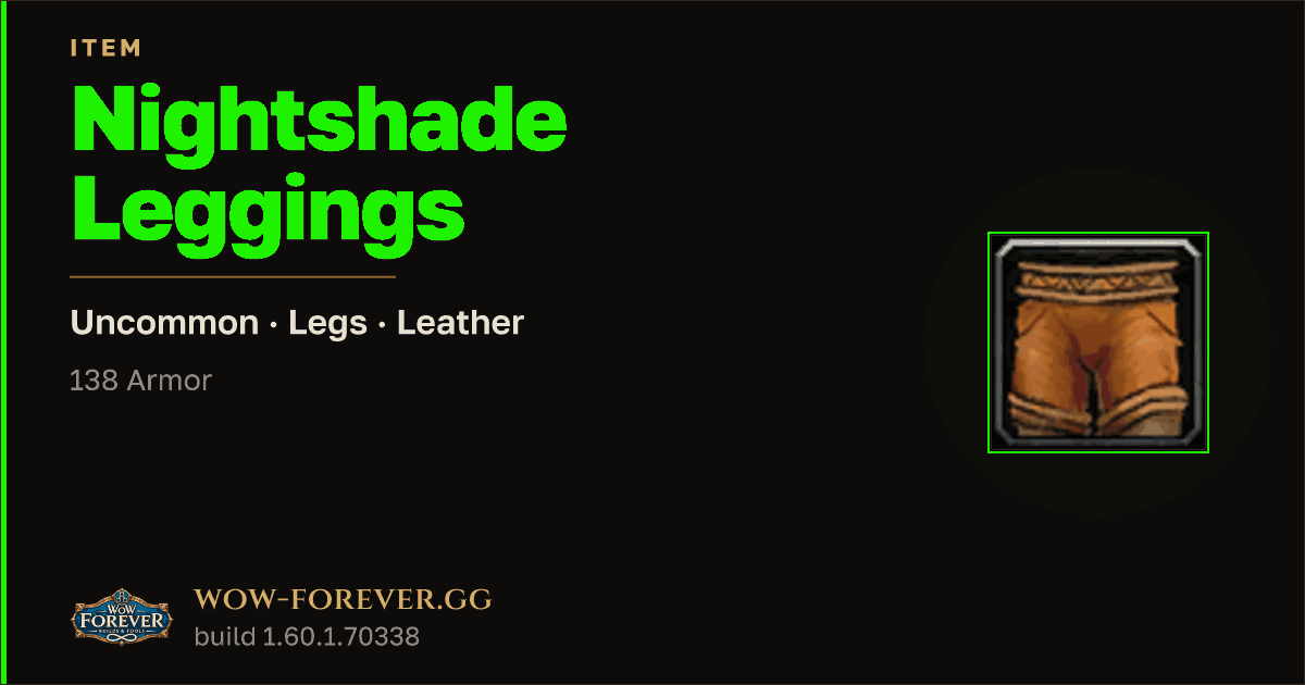 The preview card for Nightshade Leggings