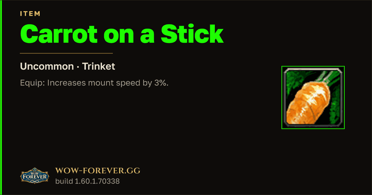 The preview card for Carrot on a Stick