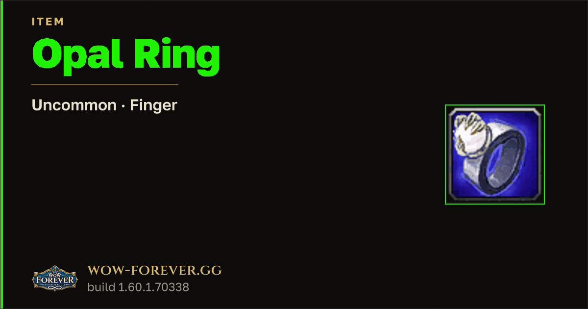 The preview card for Opal Ring