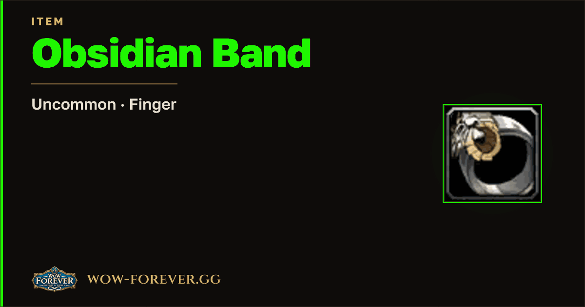 The preview card for Obsidian Band