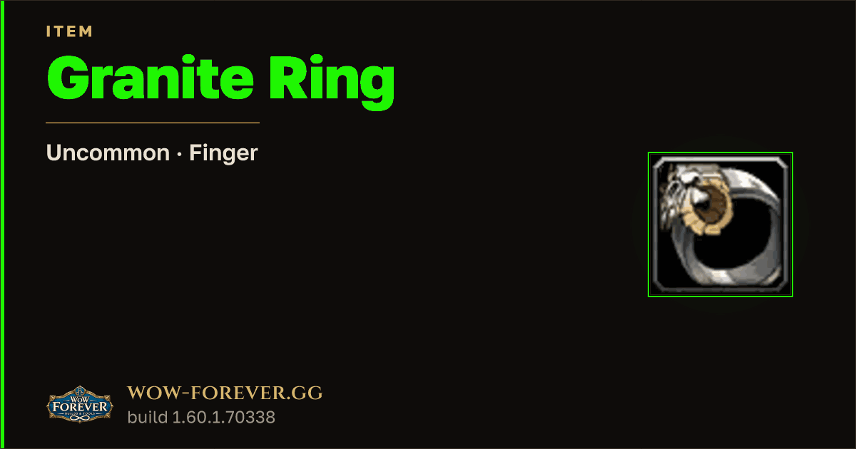 The preview card for Granite Ring