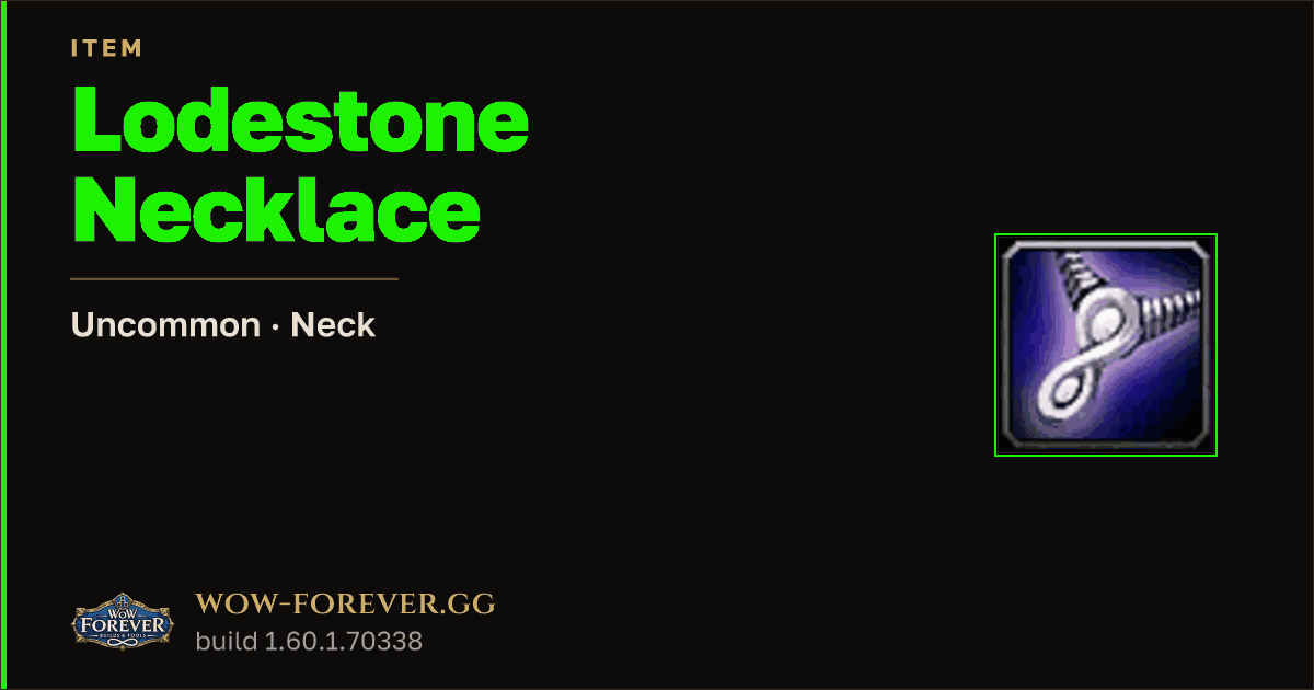 The preview card for Lodestone Necklace