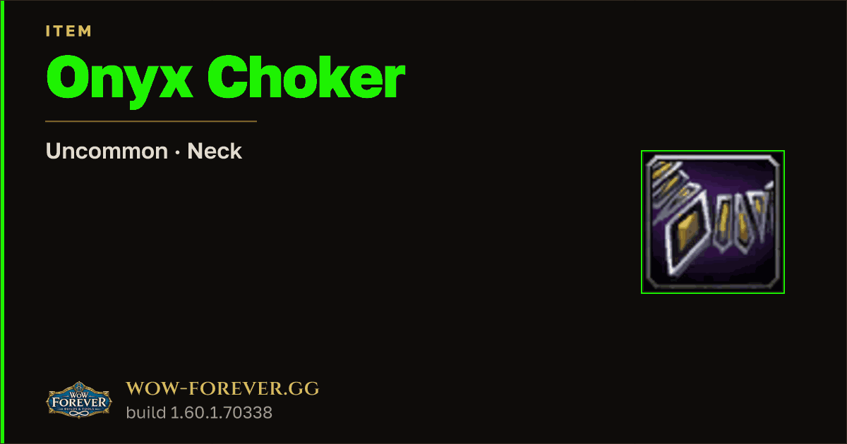 The preview card for Onyx Choker