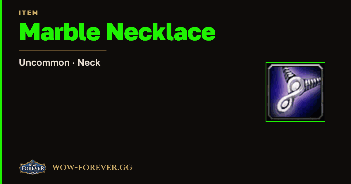 The preview card for Marble Necklace