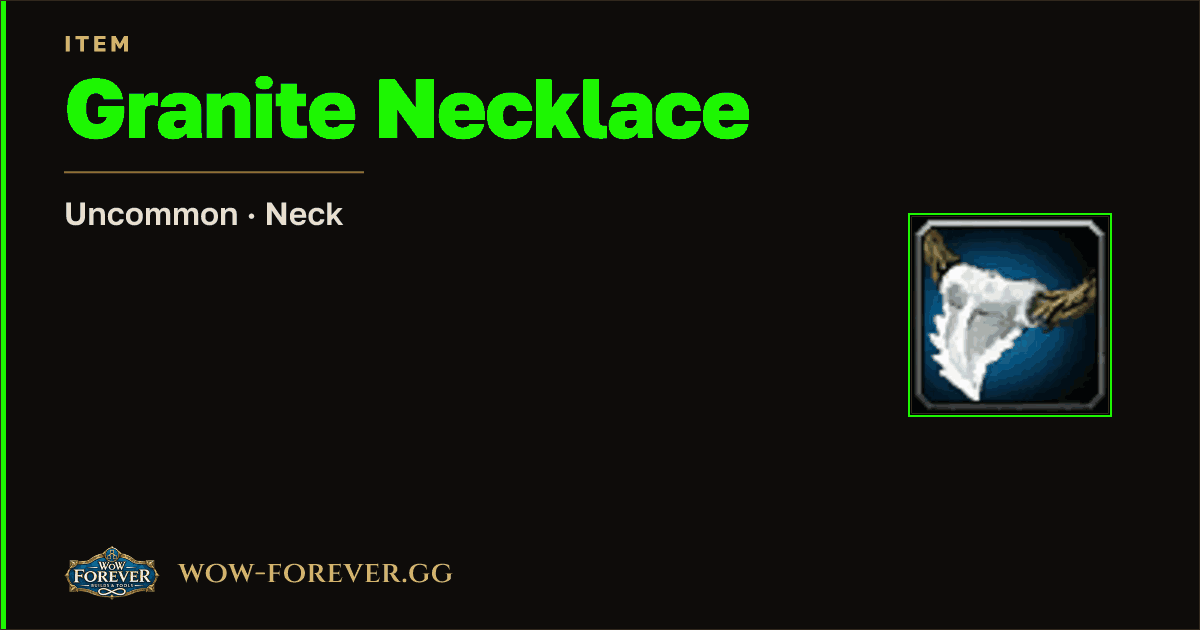 The preview card for Granite Necklace