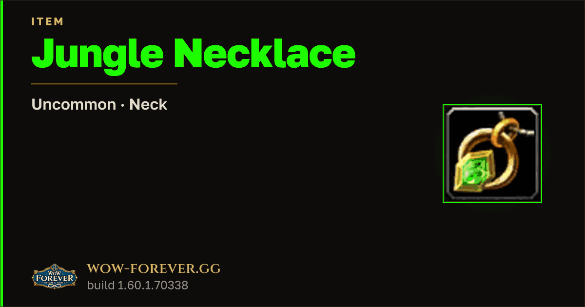 The preview card for Jungle Necklace