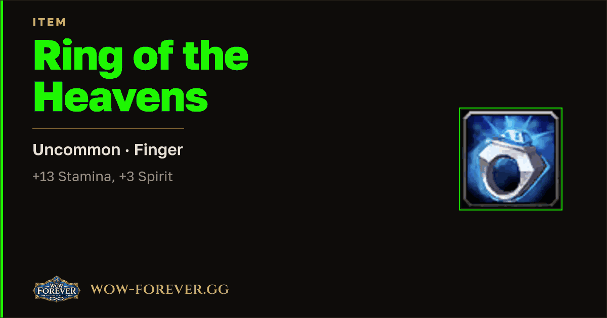 The preview card for Ring of the Heavens