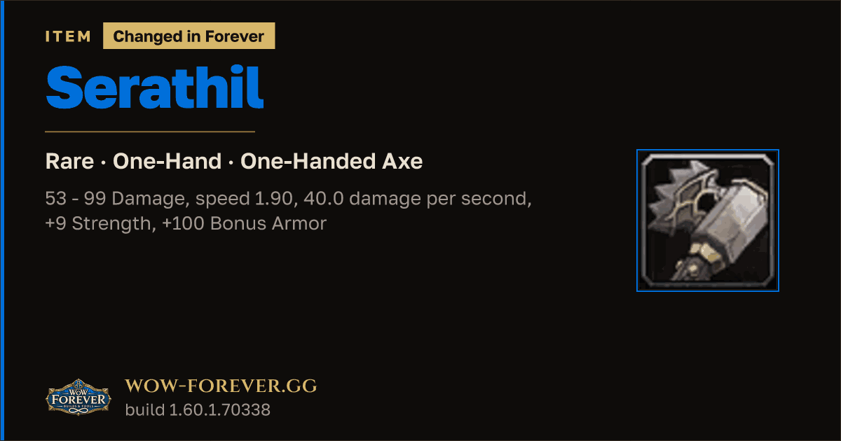 The preview card for Serathil