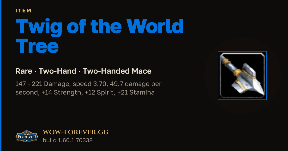 The preview card for Twig of the World Tree