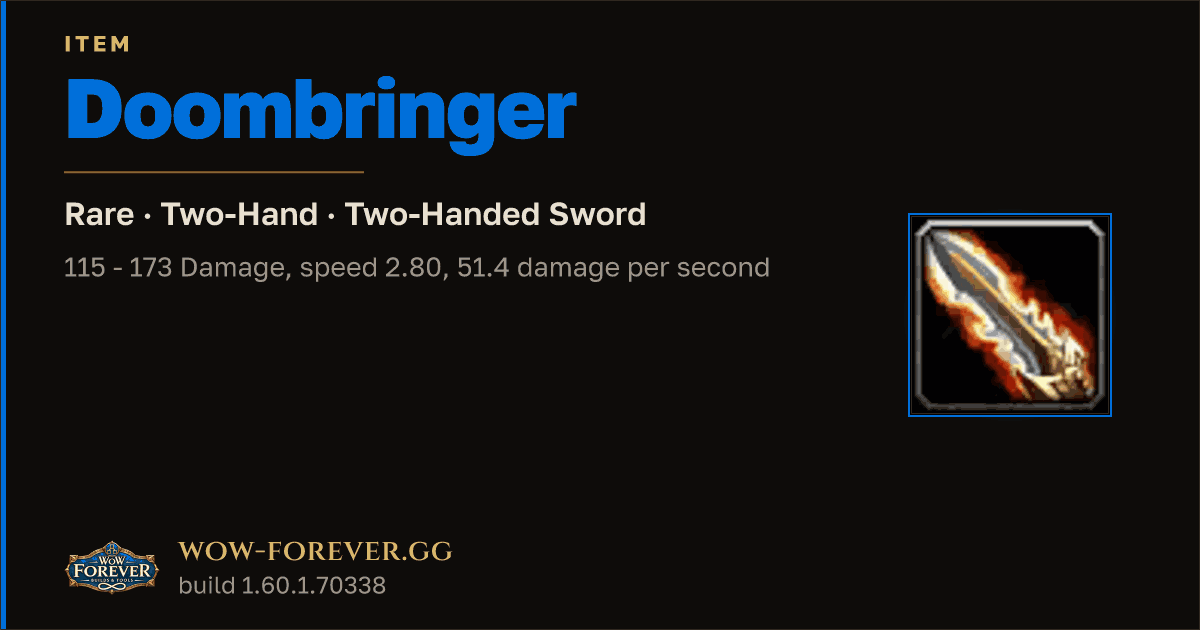 The preview card for Doombringer