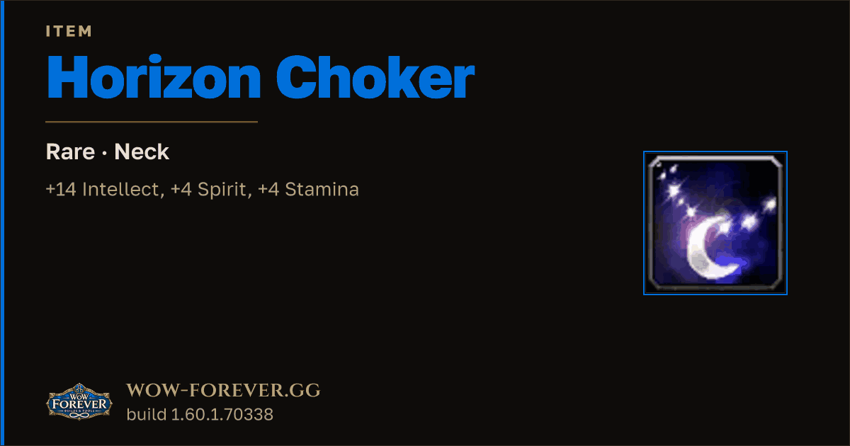 The preview card for Horizon Choker