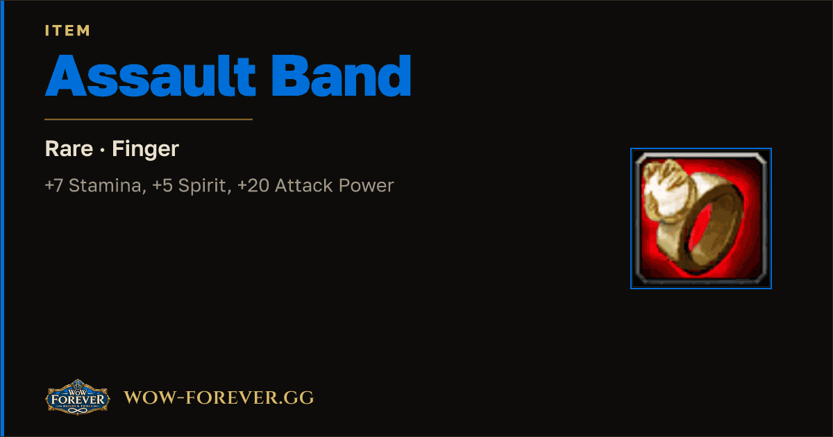 The preview card for Assault Band