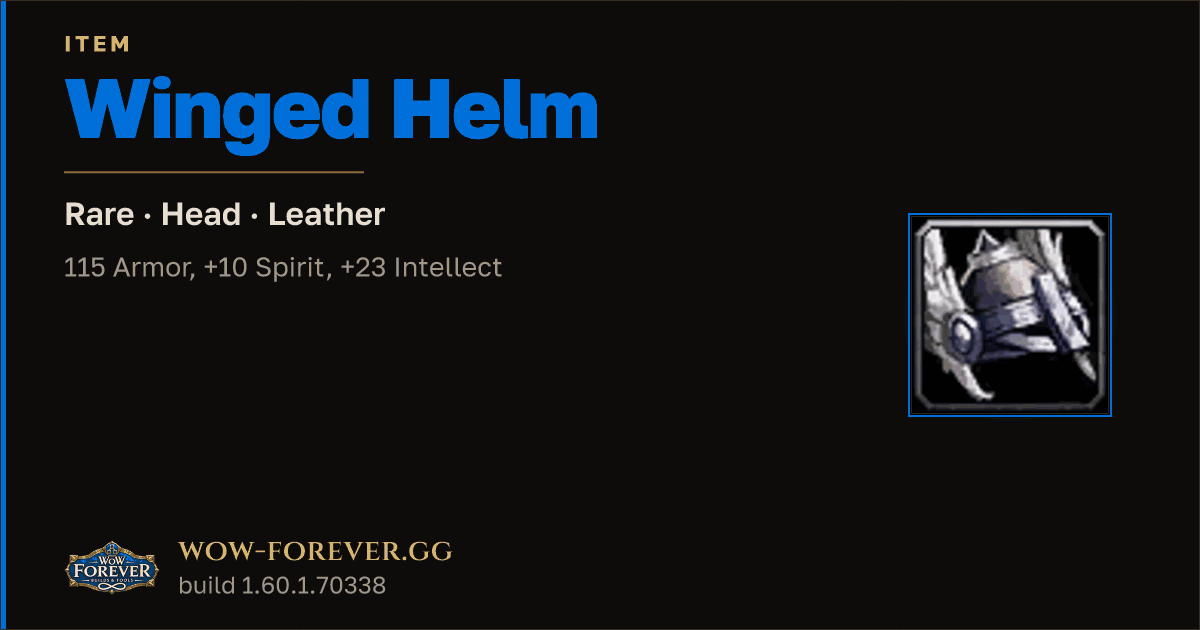 The preview card for Winged Helm