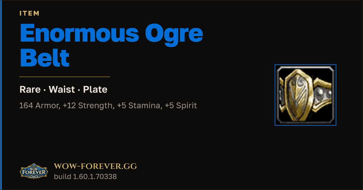 The preview card for Enormous Ogre Belt