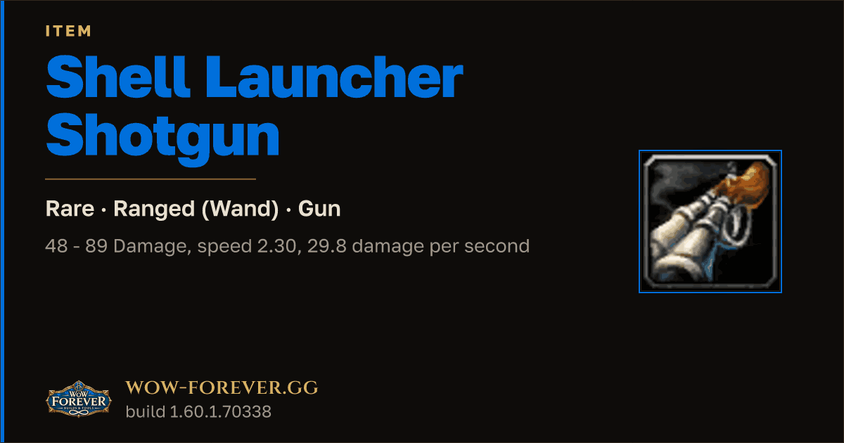 The preview card for Shell Launcher Shotgun