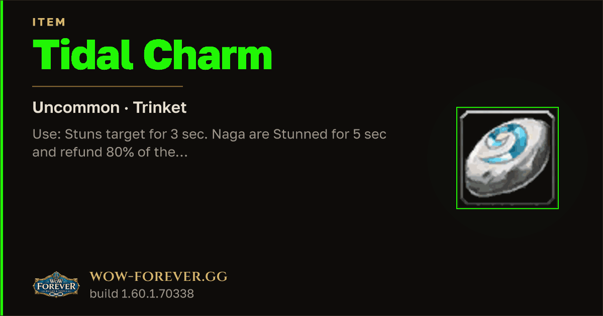 The preview card for Tidal Charm
