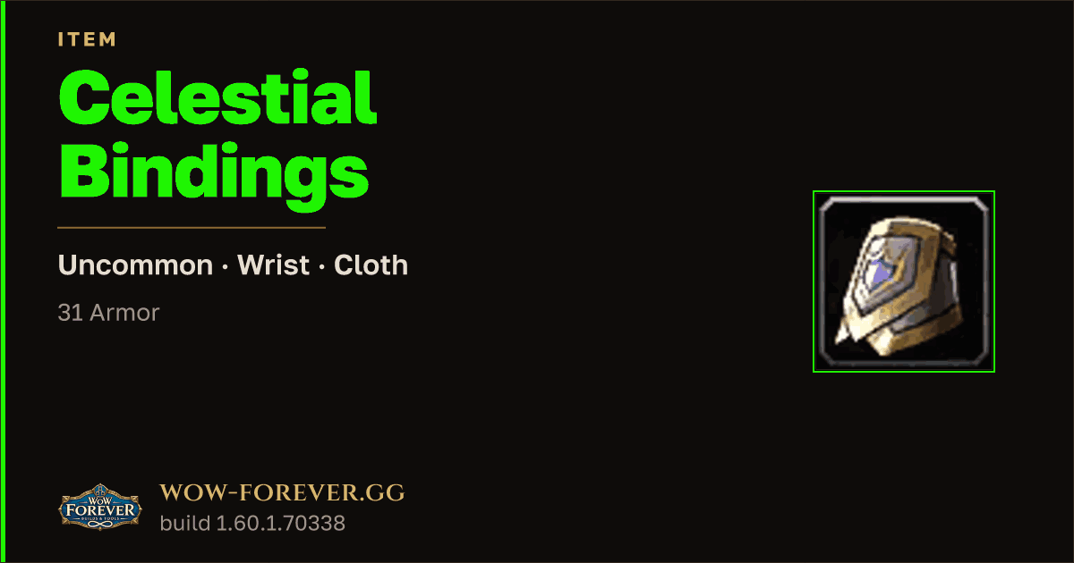 The preview card for Celestial Bindings
