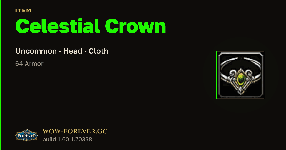 The preview card for Celestial Crown