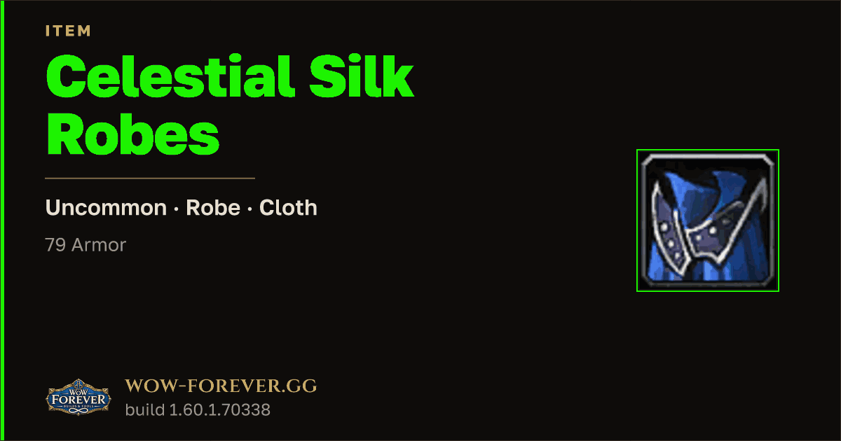 The preview card for Celestial Silk Robes