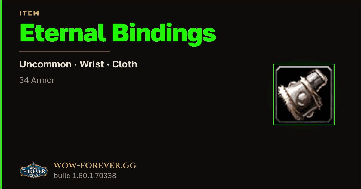 The preview card for Eternal Bindings