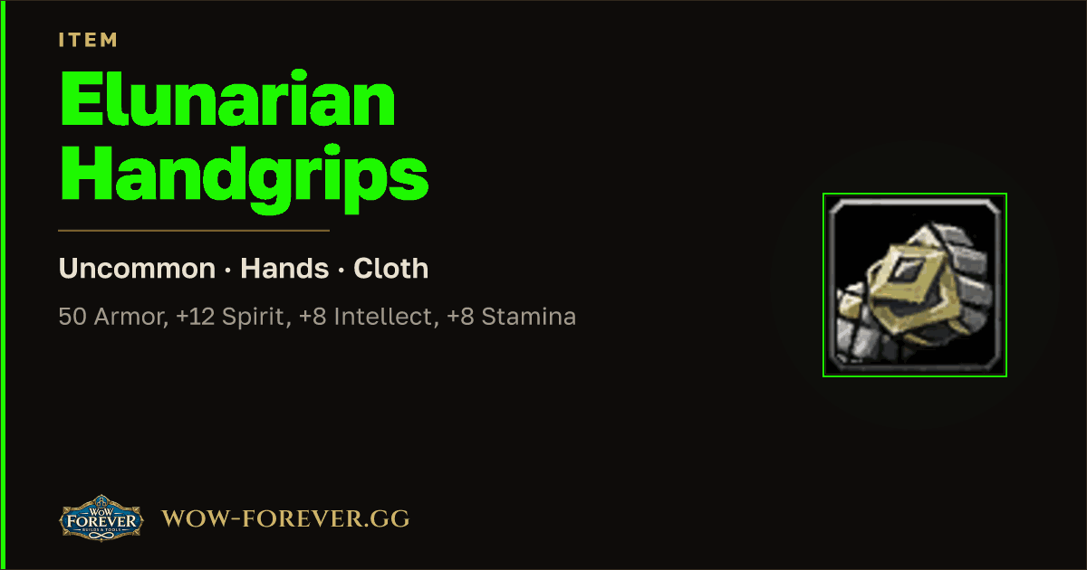 The preview card for Elunarian Handgrips