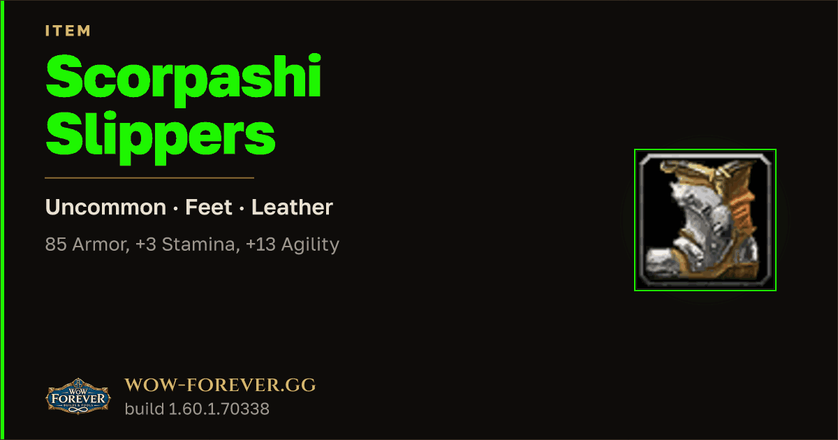The preview card for Scorpashi Slippers