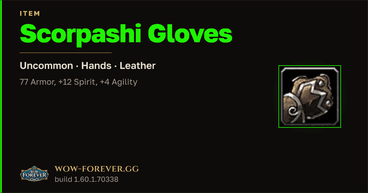 The preview card for Scorpashi Gloves