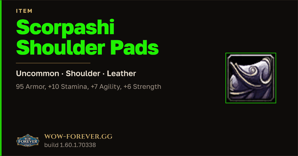 The preview card for Scorpashi Shoulder Pads