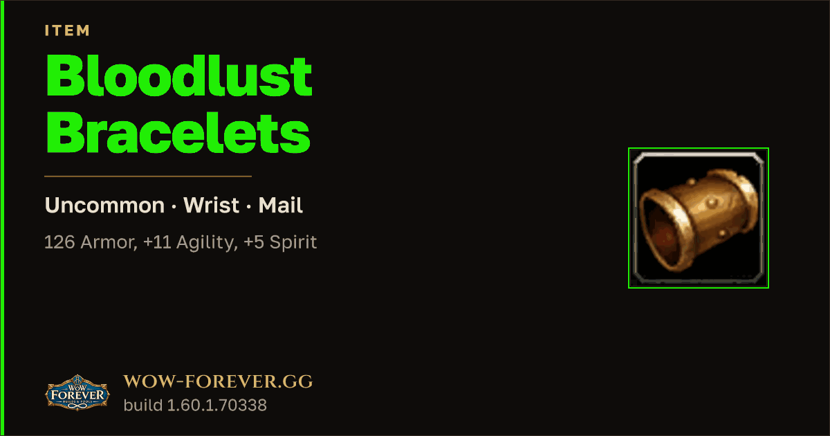 The preview card for Bloodlust Bracelets