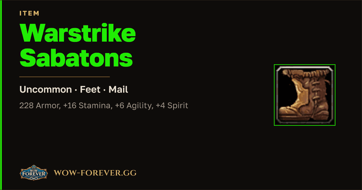 The preview card for Warstrike Sabatons